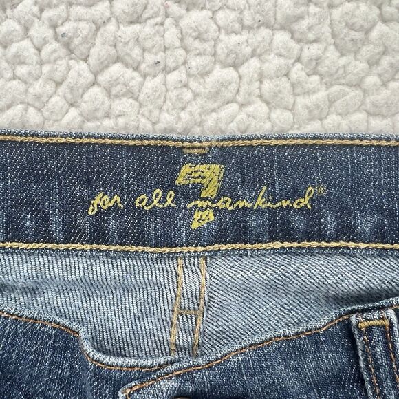 7 For All Mankind Bootcut Jeans Women’s Size 29 (30x33) Blue Boho Western Rodeo - Picture 7 of 14